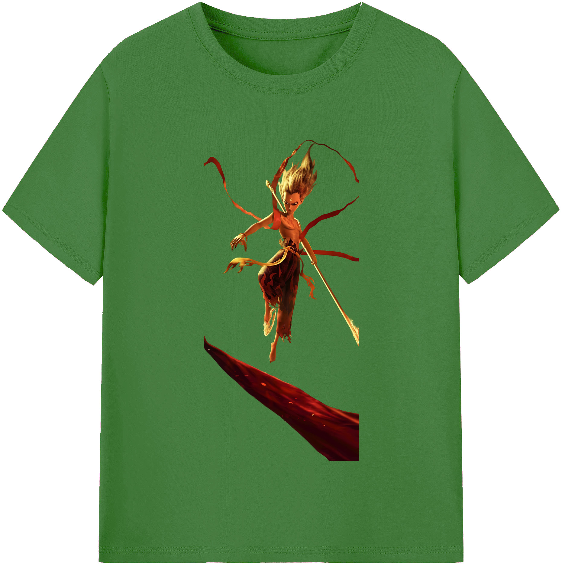 （画像用） Ne Zha 2 ナタ 魔童の大暴れ レディースカジュアルプリントTシャツ（綿100％）